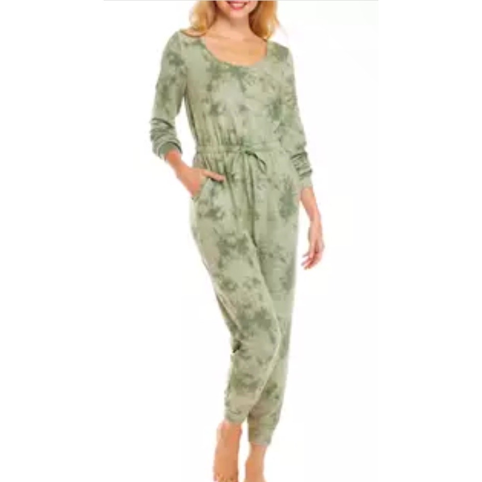 As You Wish Daydream Juniors Lounge Tie Dye Jumpsuit Size Xl New